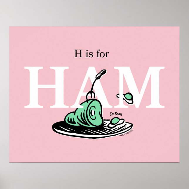Poster "H é para HAM" | Design de Alfabeto (Frente)