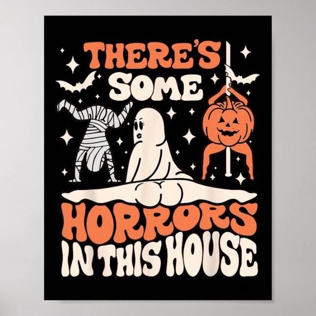 Poster Há alguns horrores nesta casa Ghost Pumpkin H (Frente)