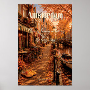 Poster Há Beleza Em Levar o Caminho Mais Longo Amsterdam