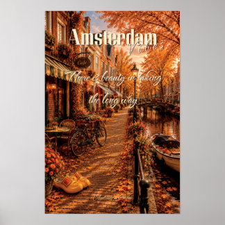 Poster Há Beleza Em Levar o Caminho Mais Longo Amsterdam
