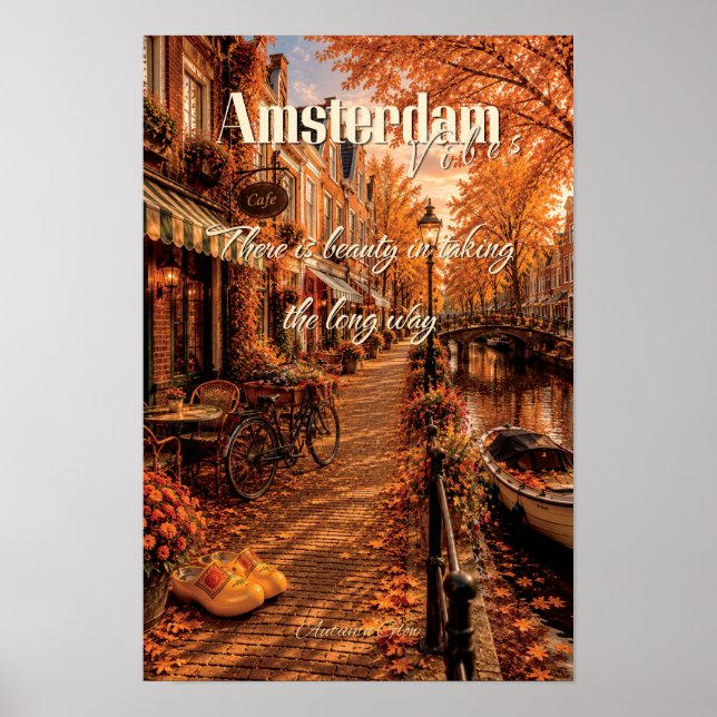 Poster Há Beleza Em Levar o Caminho Mais Longo Amsterdam  (Frente)