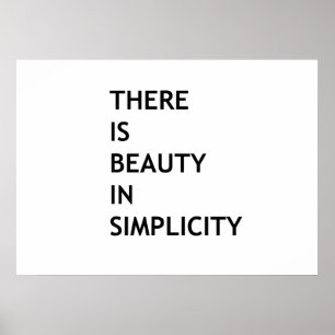 Poster Há beleza na simplicidade