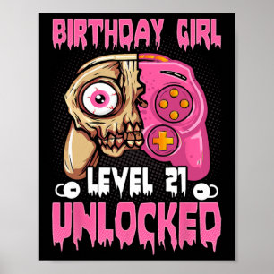 Poster Ha Do Jogo De Vídeo Desbloqueado Do Nível 21 Da an