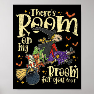Poster Há Espaço Na Vassoura para Professora de Halloween
