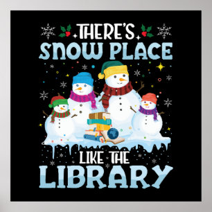 Poster Há Lugar De Neve Como O Natal Da Biblioteca