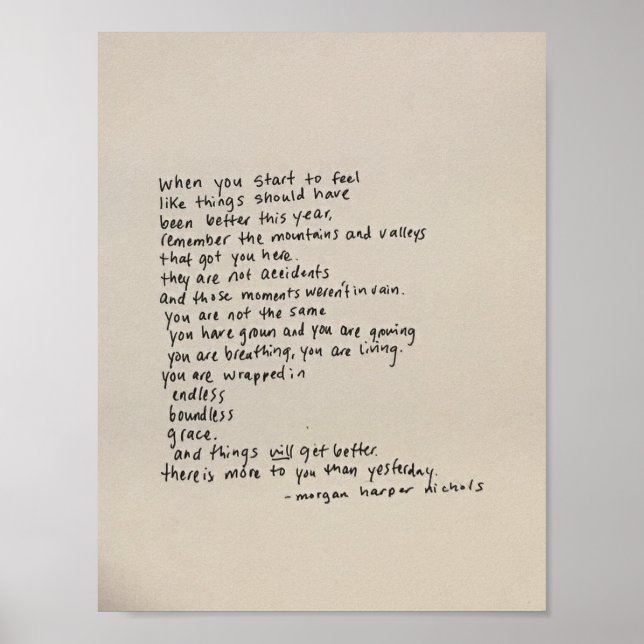 Poster Há Mais Para Você Do Que Ontem - Um Poema (Frente)