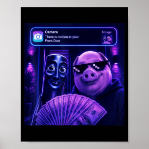 Poster Há Movimento Na Frente Tung Tung Tung Sahur Porco
