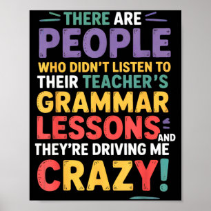 Poster Há Seu Eles São Professor de Gramática Inglesa Eng
