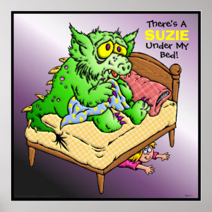 Pôster Há um garoto debaixo da minha cama!