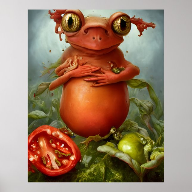 Poster Há uma criatura na minha salada (Frente)