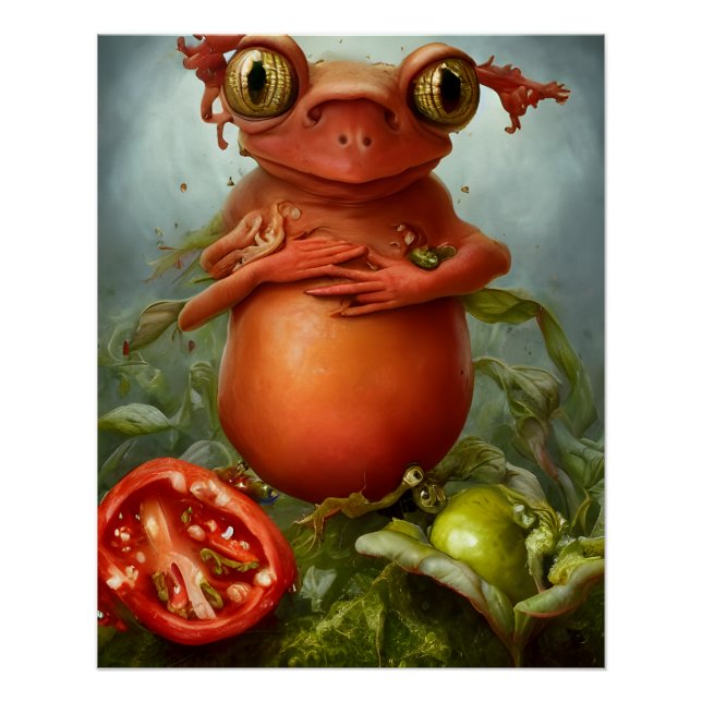 Pôster Há uma criatura na minha salada (Frente)