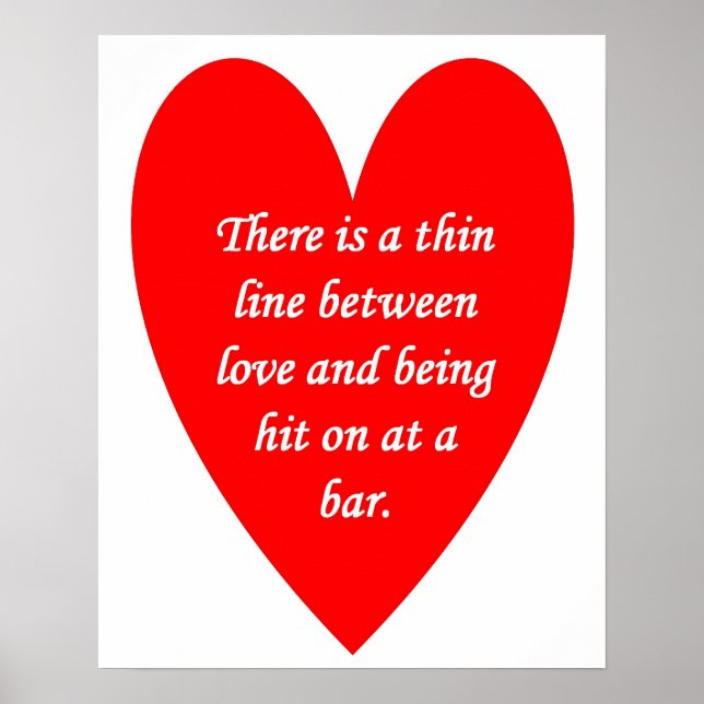 Pôster há uma linha fina entre amor e (Frente)