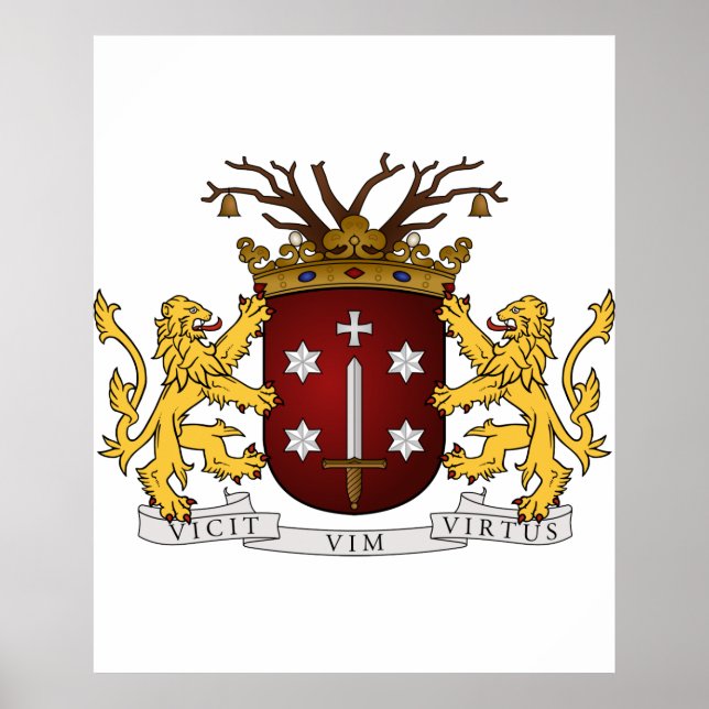 Poster Haarlem wapen, Países Baixos (Frente)