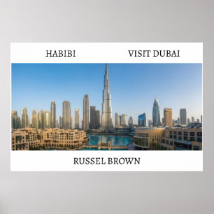 Poster Habibi Venha para Dubai Viagens Modernas