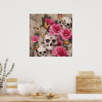 Habilidades e Rosas com Acentos de Borboleta