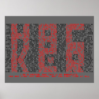 Poster Hacker Manifesto Typografia Art