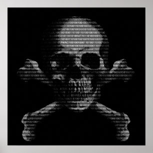 Pôster Hacker Skull e Crossbones