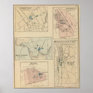 Pôster Haddonfield, Cidade de Gloucester, Burlington