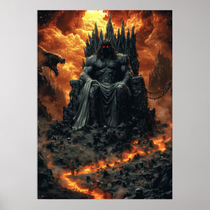 Poster Hades, Rei do Submundo - Deus das Trevas do Fogo