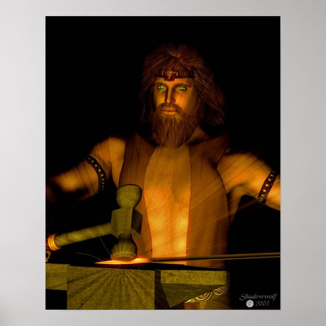 Pôster Haephestus - Deus da Forja (Frente)