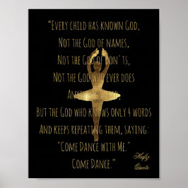 Poster Hafiz Cotação sobre Dança Faux Dancer do Balé Dour