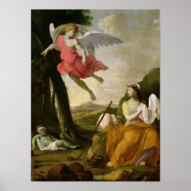 Poster Hagar e Ishmael resgatados pelo Angel, c.1648 (Frente)