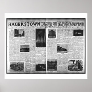 Poster Hagerstown em Washington Herald 1912