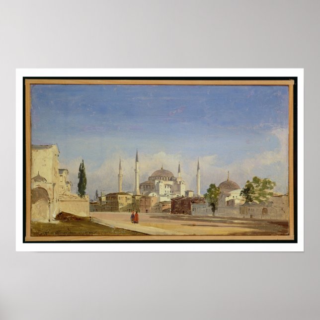 Pôster Haghia Sophia, Constantinopla, 1843 (petróleo na c (Frente)
