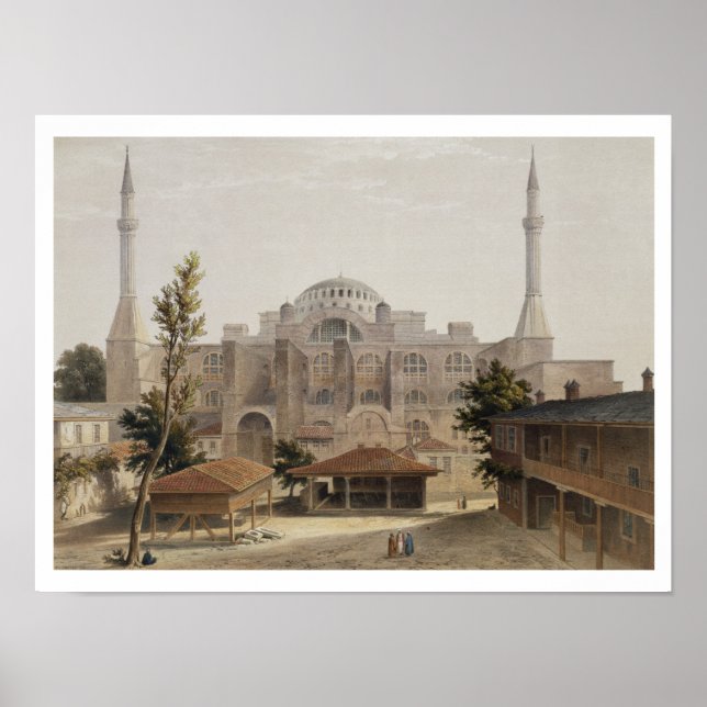 Pôster Haghia Sophia, Constantinopla, pub. 1852 (cor l (Frente)