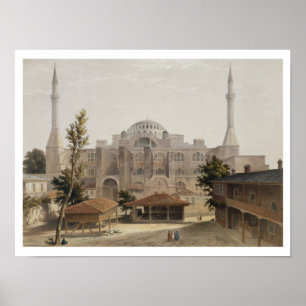 Pôster Haghia Sophia, Constantinople, bar. 1852 (cor l