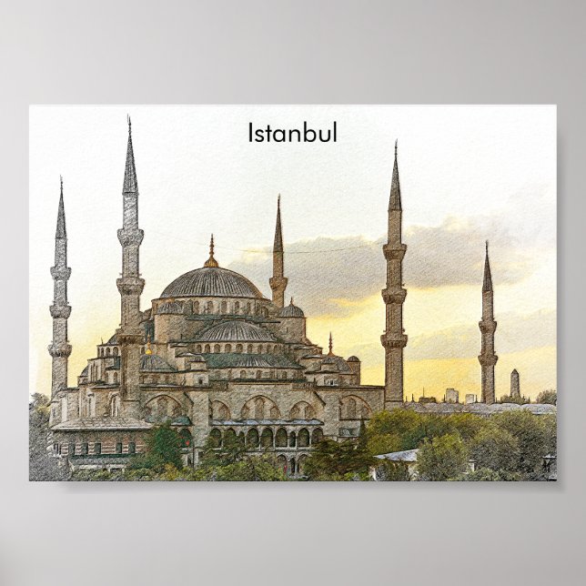 Poster Hagia Sophia Istambul Arquitetura Turca (Frente)