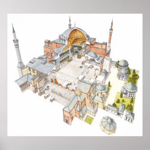 Pôster Hagia Sophia. Istambul Turquey.
