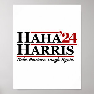 Poster Haha Harris 24 Faz a América rir novamente 1