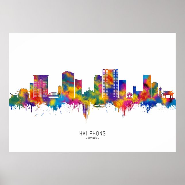 Poster Hai Phong Vietnam Skyline (Frente)