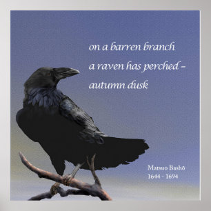 Poster Haiku Outono Dusk Raven
