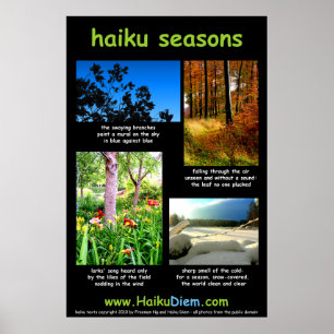 Poster Haiku Seasons (fundo negro)