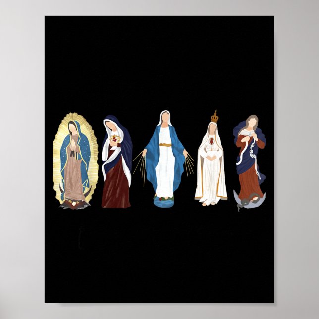 Poster Hail Mary Full Of Grace, Blessed Virgin Mary, Bibl (Frente)