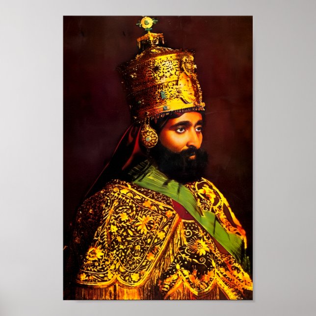 Poster Haile Selassie HIM Jah Rastafari Kunstdruck (Frente)