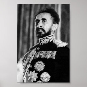 Poster Haile Selassie HIM Jah Rastafari Rasta Reggae Raiz