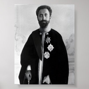 Poster Haile Selassie Jah Rastafari Rasta Reggae Raízes  