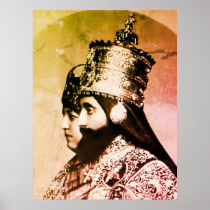 Poster Haile Selassie Jah Rastafari Rasta Reggae Raízes