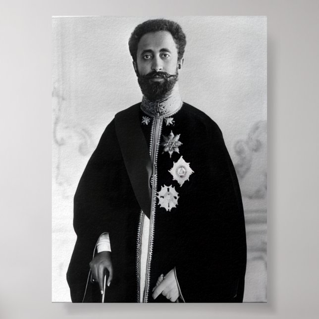 Poster Haile Selassie Jah Rastafari Rasta Reggae Roots   (Frente)