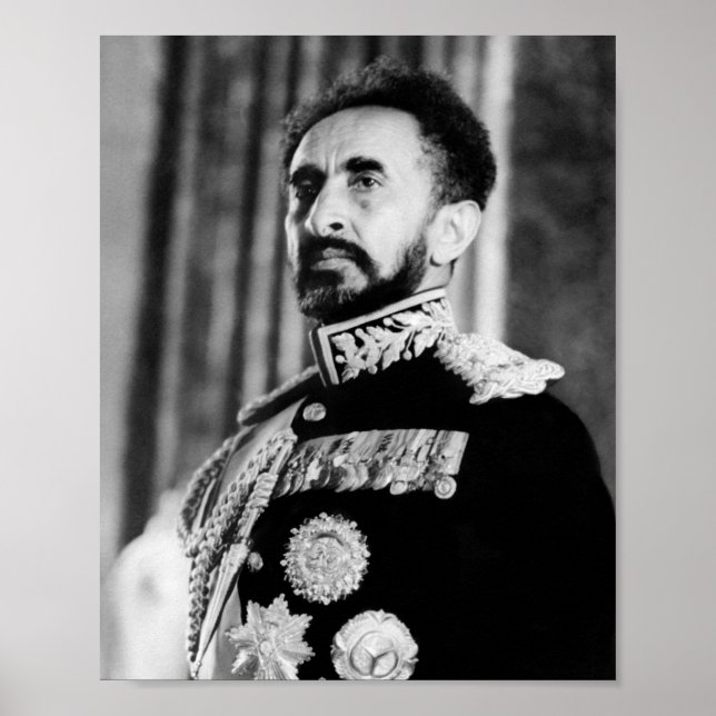 Poster Haile Selassie Lion Rasta Solomon Jah Rastafari (Frente)