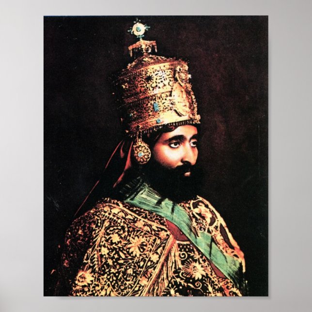 Poster Haile Selassie Lion Rasta Solomon Jah Rastafari (Frente)