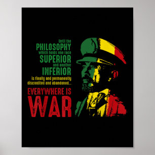 Poster Haile Selie Fala Judah Lion da Guerra Judah Camisa