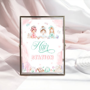 Poster Hair Station Spa Party Makeboy Aniversário