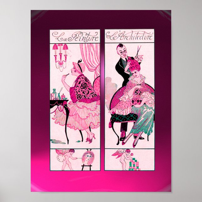 POSTER HAIR STYLIST, FASHION BEAUTY SALON FIGURA ARTISTA (Frente)