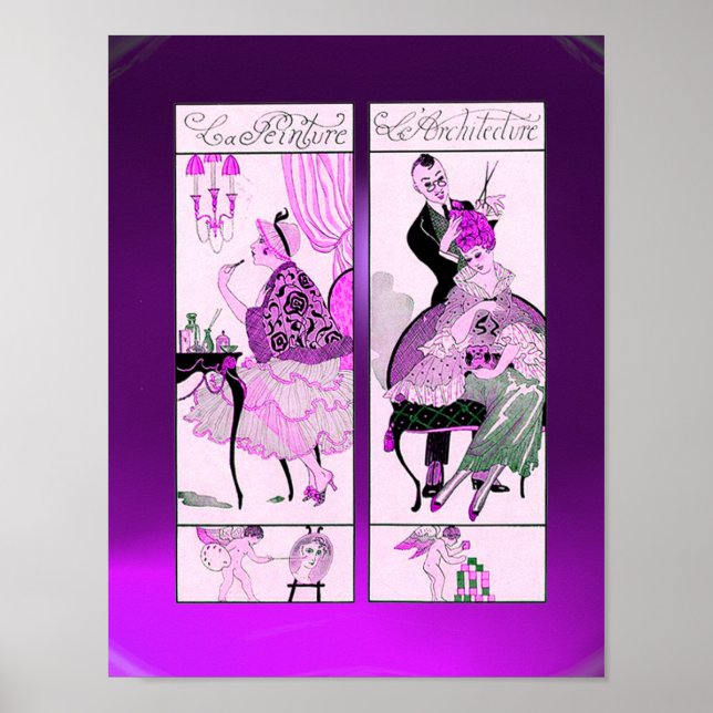 PÔSTER HAIR STYLIST, FASHION BEAUTY SALON FIGURA ARTISTA (Frente)