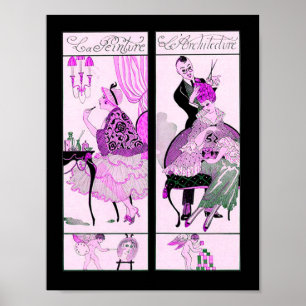 PÔSTER HAIR STYLIST, FASHION BEAUTY SALON FIGURA ARTISTA