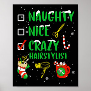 Poster Hairdresser Engraçado Bela Cabeleireiro Louco X